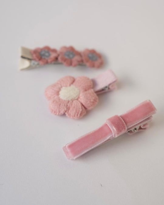 ベロアリボンクリップセット