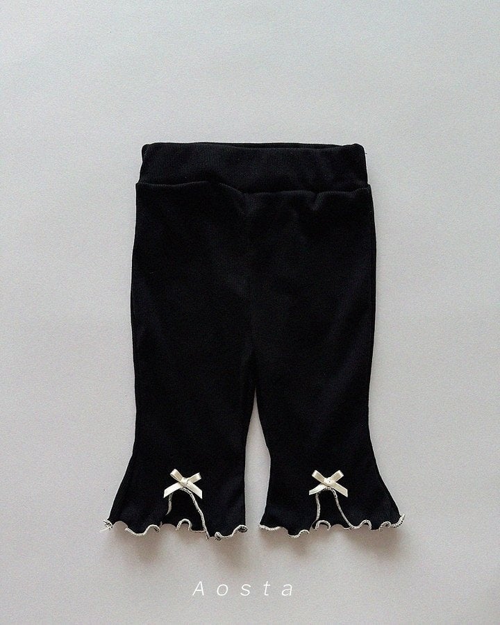 [aosta]lip ribbon pants