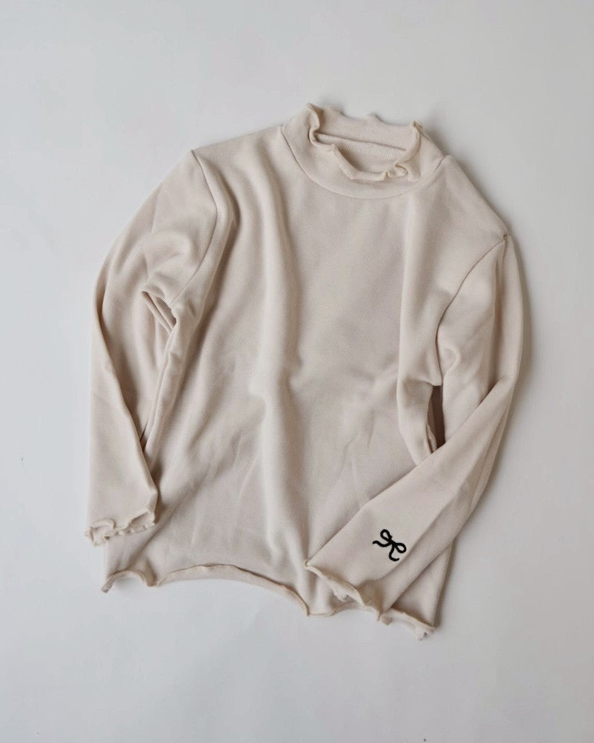 リボンステッチスムースメロウトップス