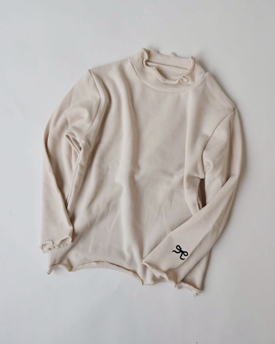 リボンステッチスムースメロウトップス