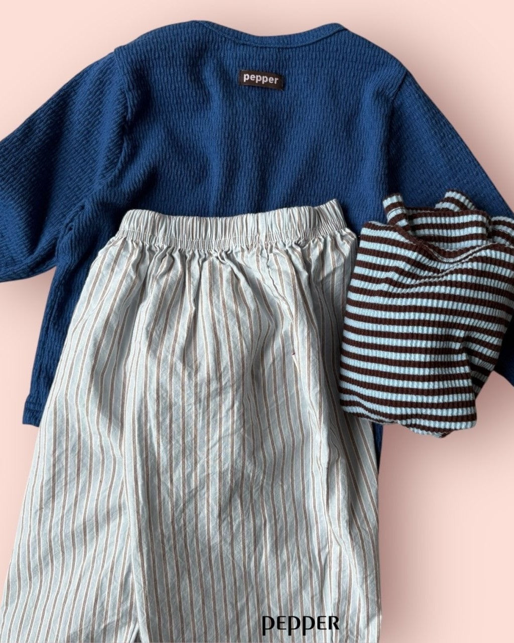 [pepper]stripe gaucho pants