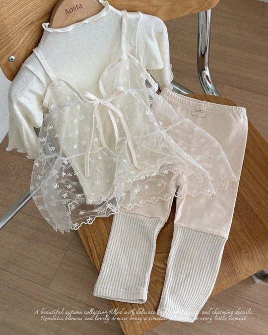 [AOSTA]Lace Ribbon OpenDress