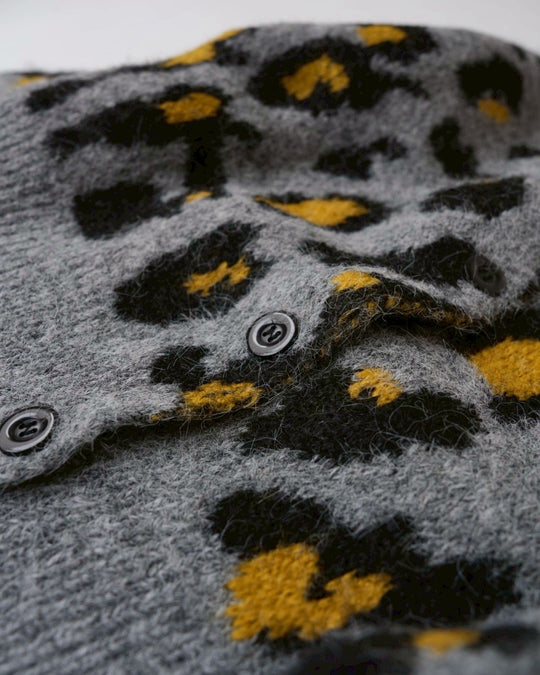 レオパードニットカーディガン