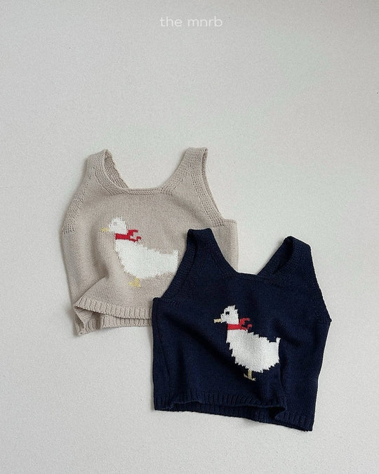 [minirobe]Duck Knit Vest