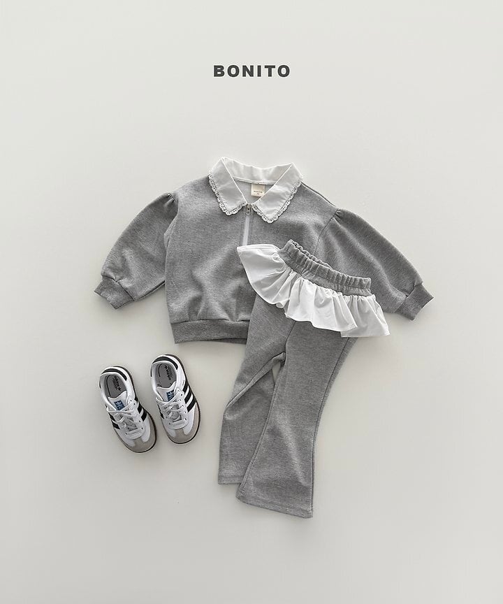 [BONITO]シャーリングカラーセットアップ