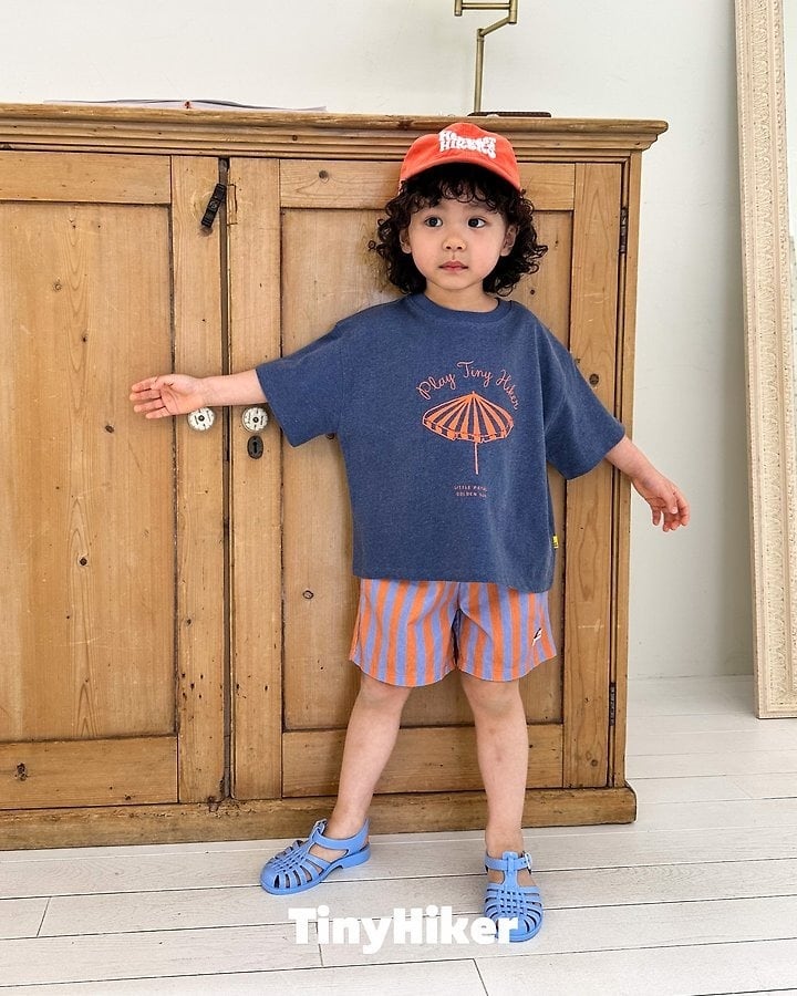 [TinyHiker]capri stripe short pants