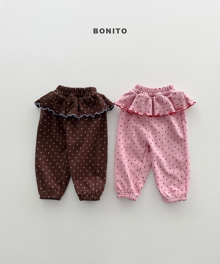 [BONITO]ドットフリルジョガーパンツ
