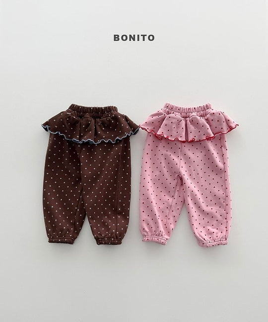 [BONITO]ドットフリルジョガーパンツ