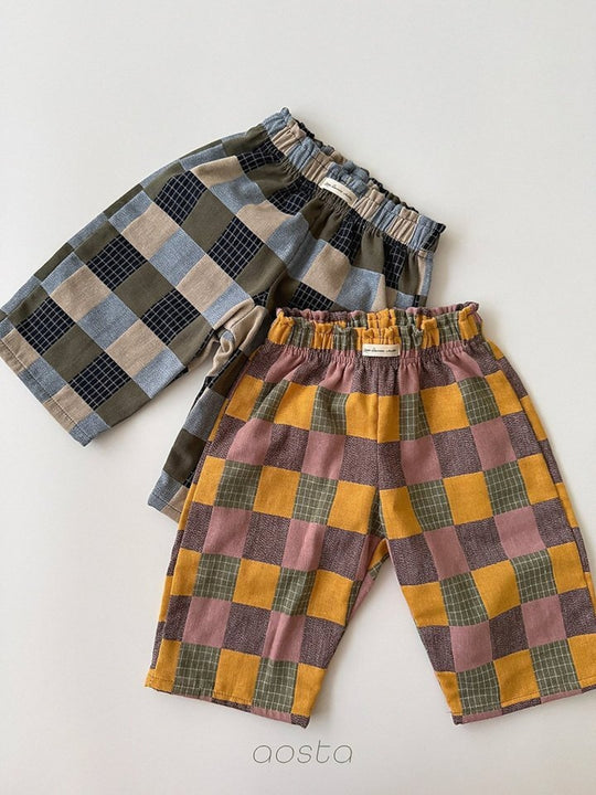 [AOSTA]Patchwork Pants
