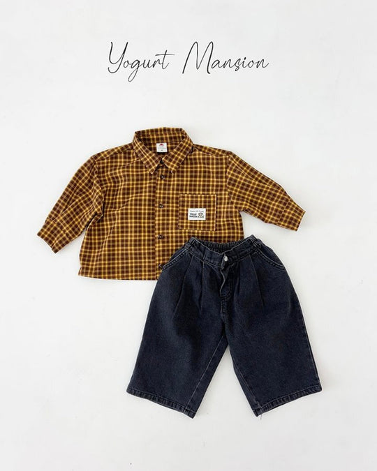 [yogurt mansion]check shirt