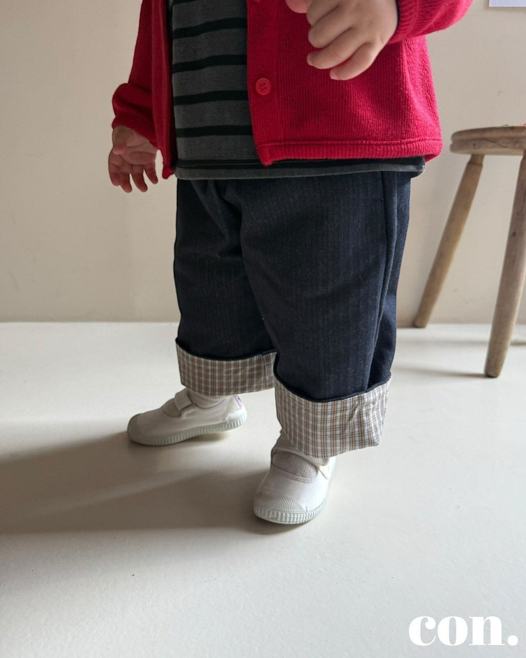 [con]Roll-Up Non-Fade Denim