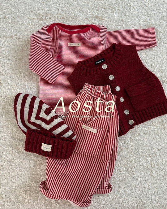 [AOSTA]Knit Cookie Vest