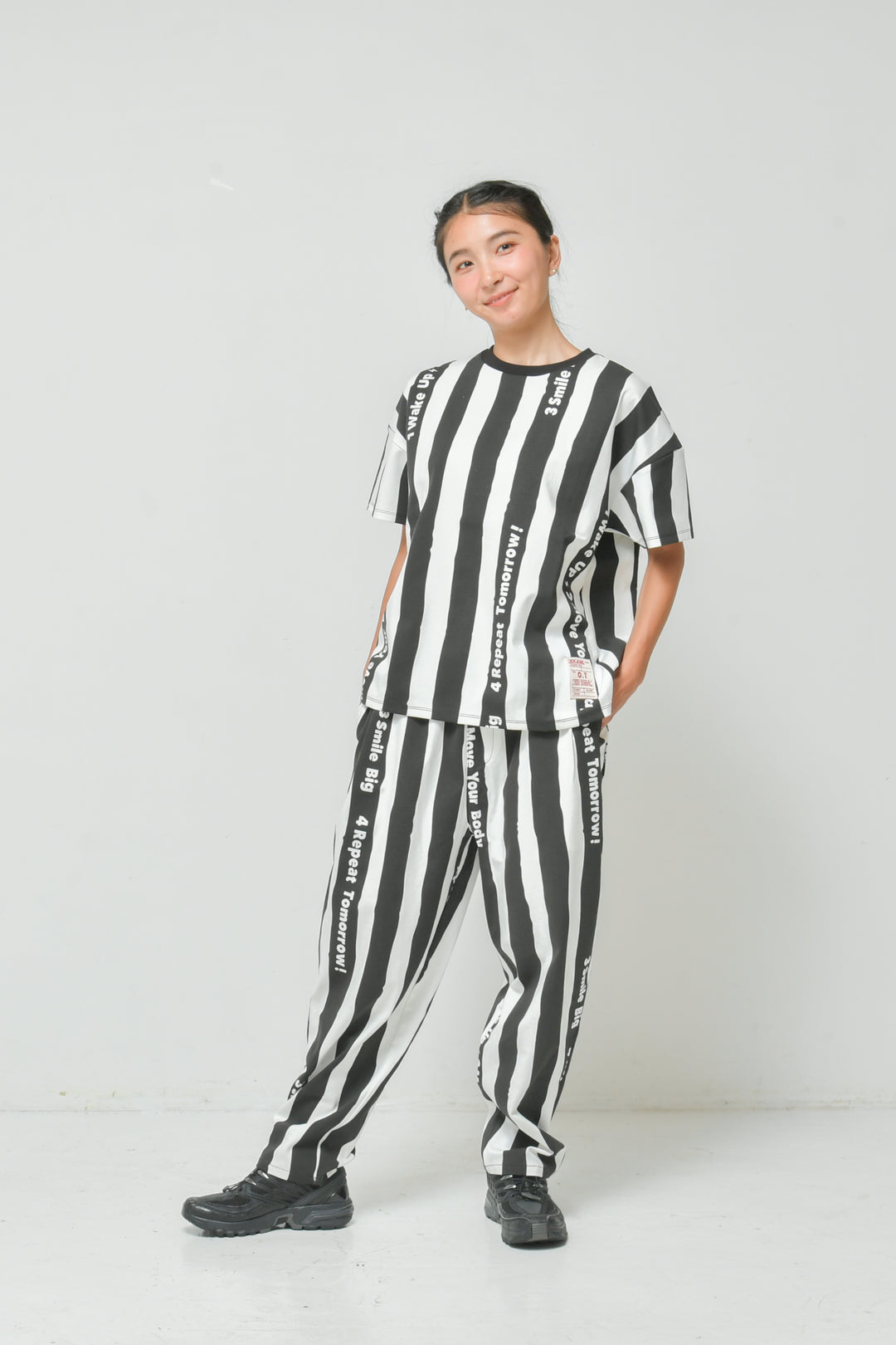 ストレッチストライプTシャツND1126102