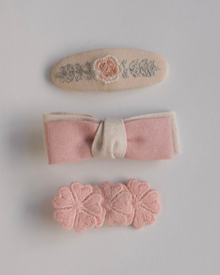 リボン×フラワーヘアアクセセット