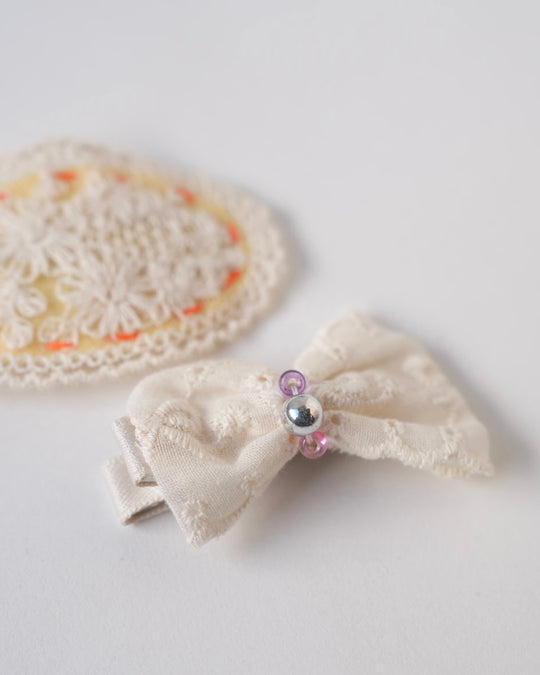 レースパレットヘアアクセ