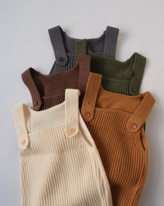 テレコリブニットサロペット