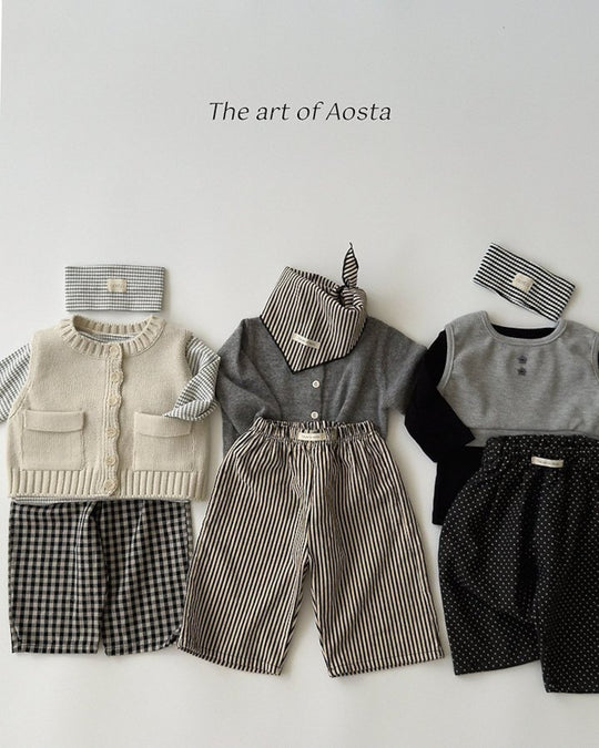 [AOSTA]Knit Cookie Vest