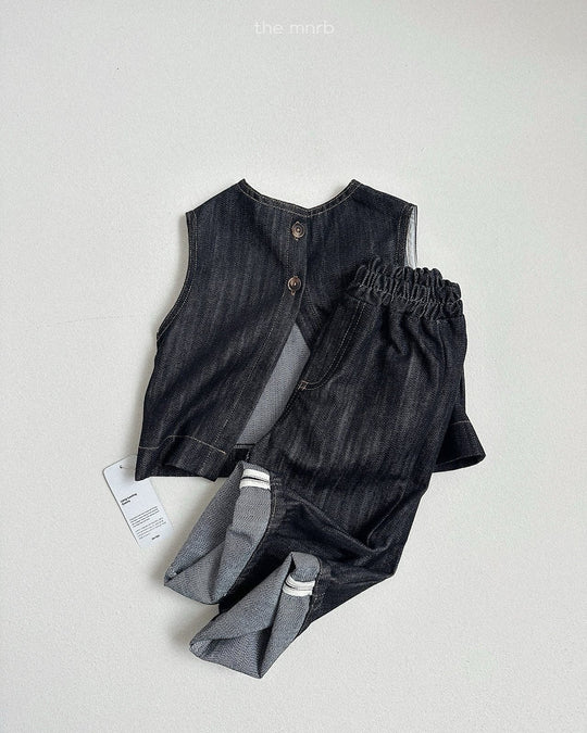 [minirobe]Non-Fade Denim Pants