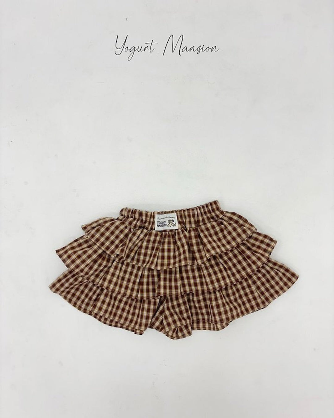 [yogurt mansion]check frill skirt