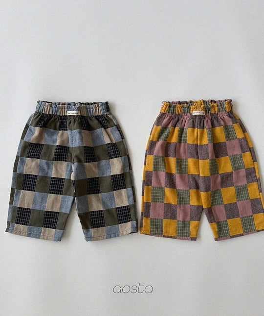 [AOSTA]Patchwork Pants