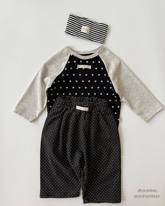 [AOSTA]Dot Raglan T