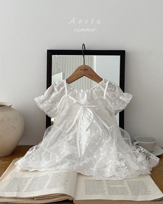 [aosta]lace open dress