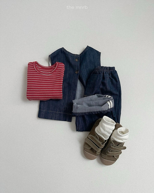 [minirobe]Non-Fade Denim Pants