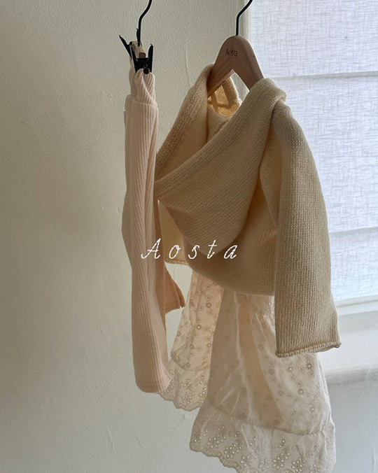 [AOSTA]Lace Cotton OpenDress