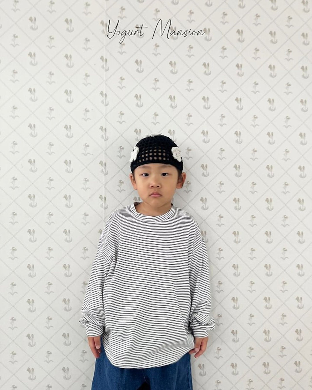 [yogurt mansion]cocoa stripe T