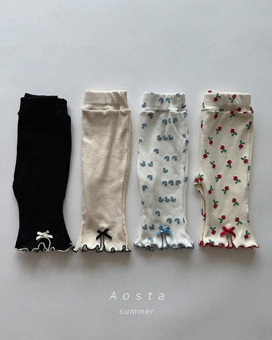 [aosta]lip ribbon pants