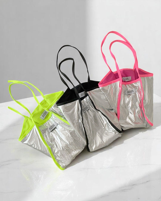 リバーシブルネオンシルバーBAG