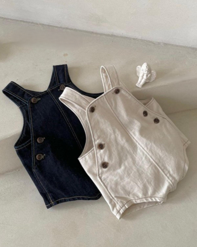BABYボタンデニムサロペット 260022.