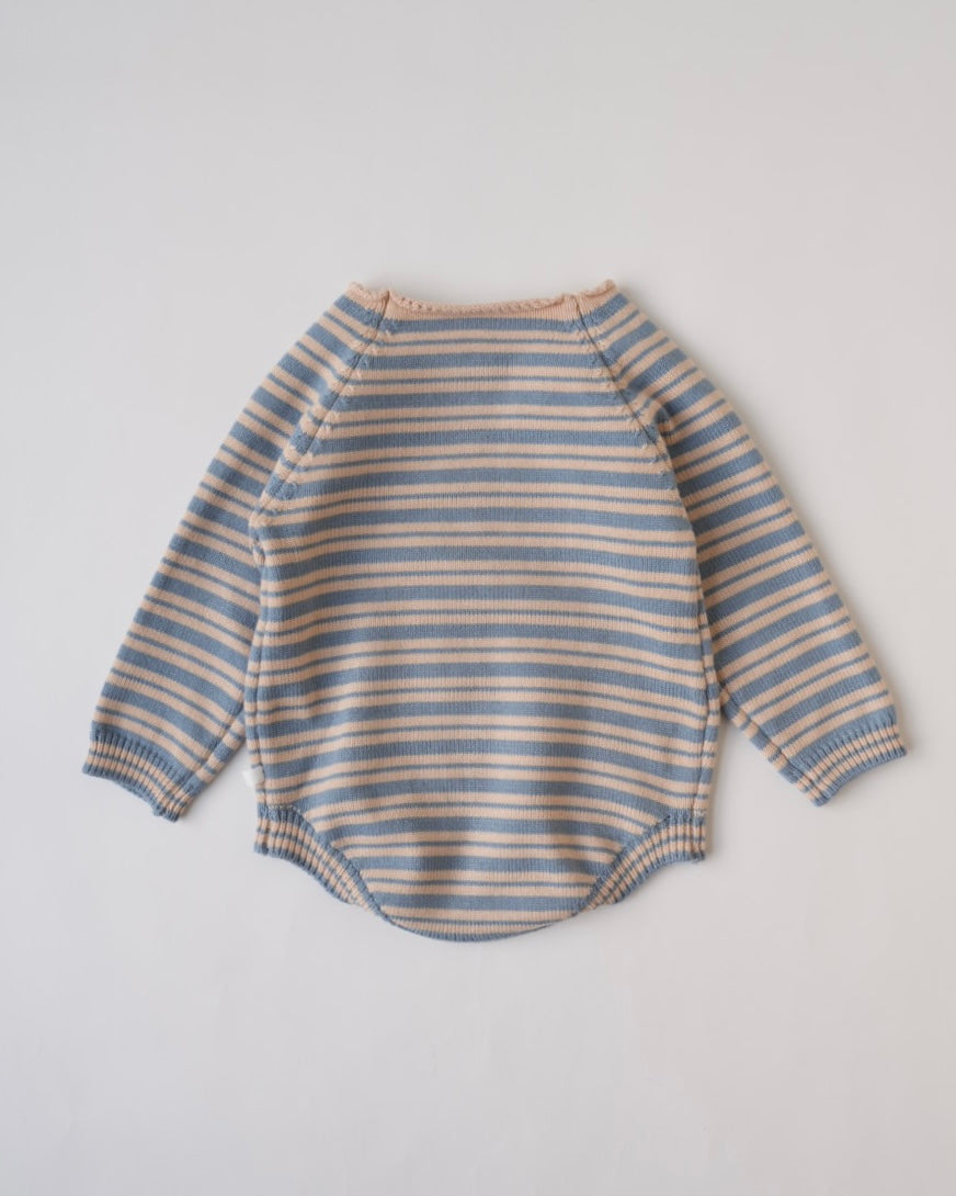 ミックスボーダーニットロンパース