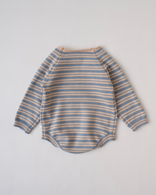 ミックスボーダーニットロンパース