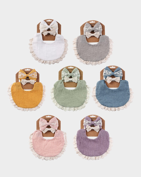 ヘアバンド付フリルガーゼスタイ