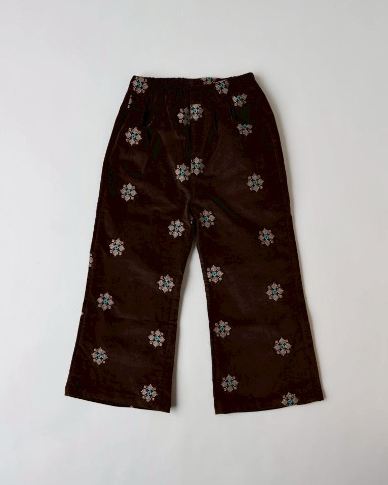 クロスステッチピンコーデュロイパンツ