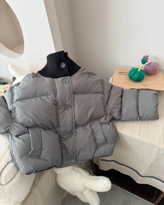 リブネックパデッドジャケット