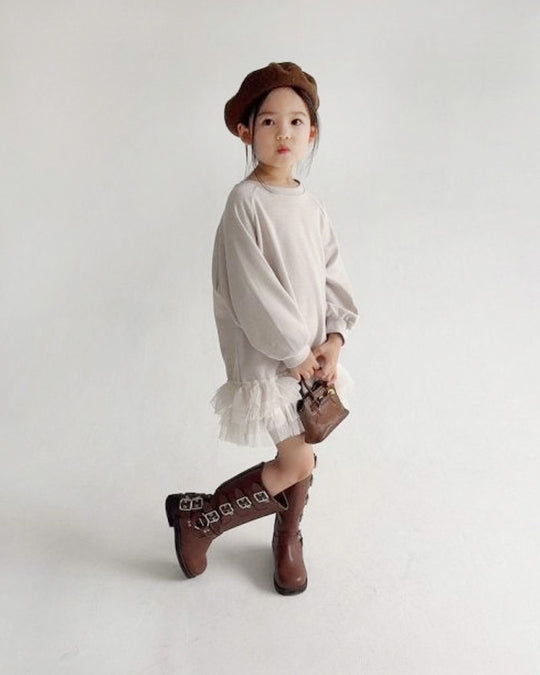 裾チュールスウェット