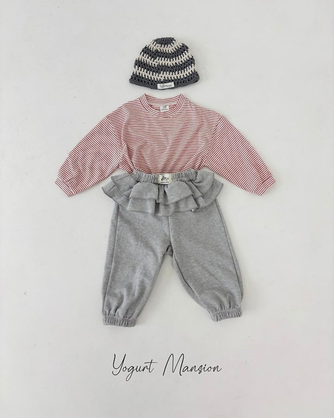 [yogurt mansion]cocoa stripe T