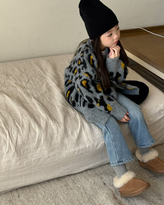 レオパードニットカーディガン