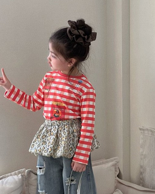 ギンガムプリントT