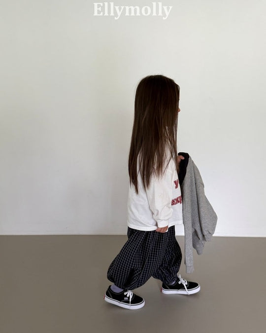 [ELLYMOLLY]オータムグリッドバルーンパンツ