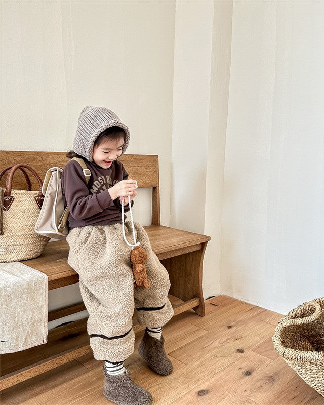 裏起毛ラインボアパンツ