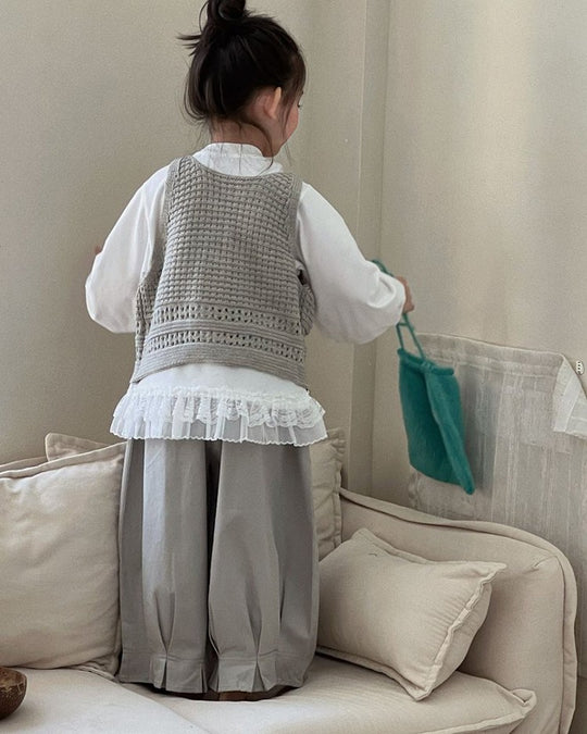 裾タックボリュームパンツ