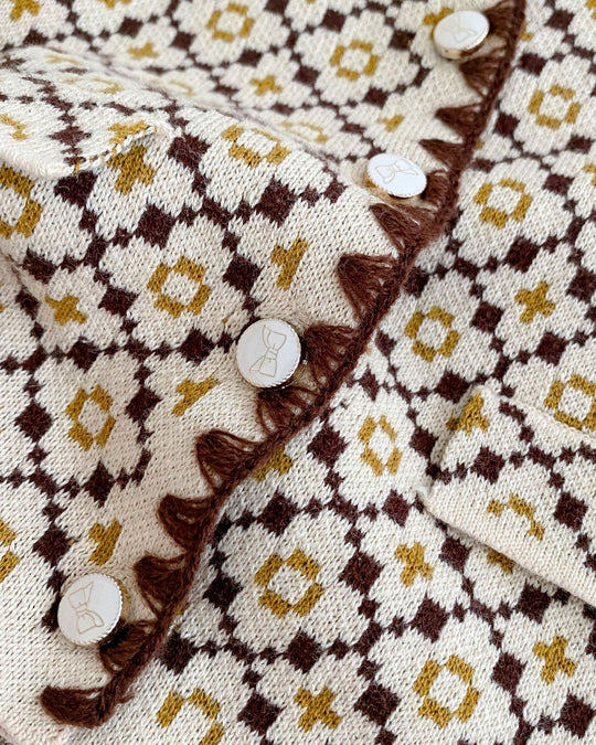 モノグラムジャガードカーディガン