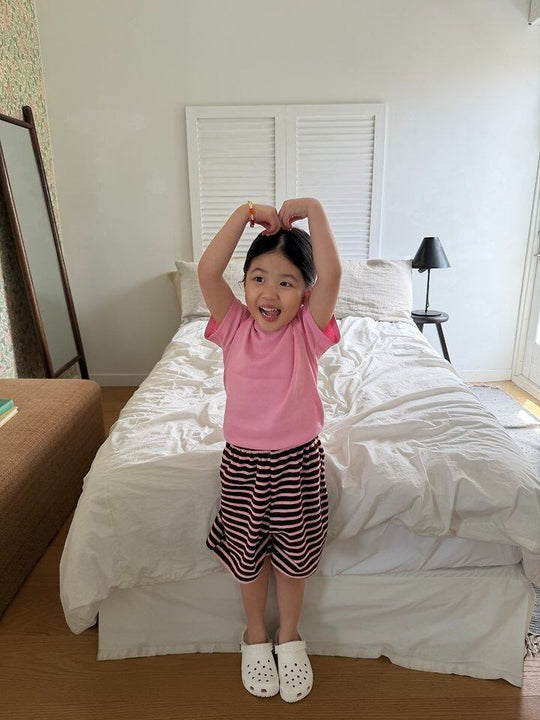 [pie]mimi ribbed short sleeve T