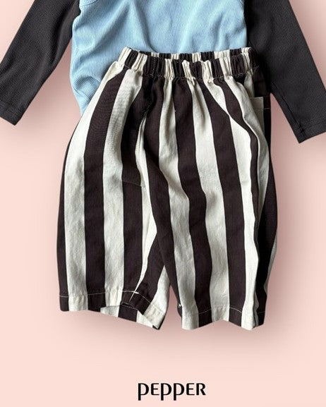 [pepper]banana kick stripe pants