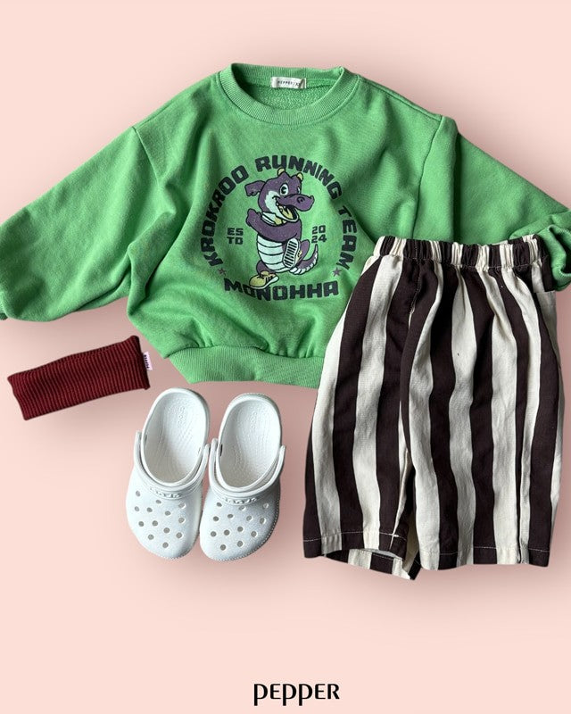 [pepper]banana kick stripe pants