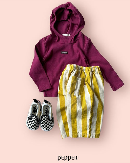 [pepper]banana kick stripe pants
