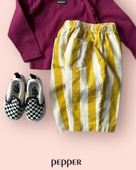 [pepper]banana kick stripe pants